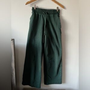 KOTN Women's Dark Green Wide Leg Sweatpant XS